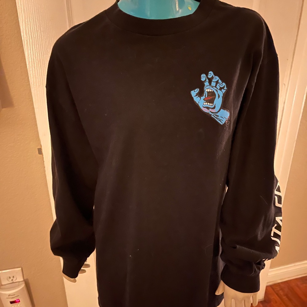 SANTA CRUZ SKATE SHIRT SCREAMING HAND!!